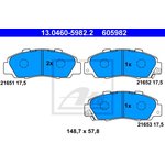 13046059822, Колодки тормозные дисковые передн, HONDA: ACCORD IV Aerodeck 2.0 i ...