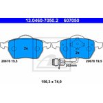 13.0460-7050.2, Колодки тормозные дисковые передн, AUDI ...