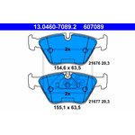 13046070892, Колодки тормозные дисковые передн, BMW: 5 520 d/520 i/523 i/525 ...