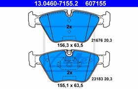 13046071552, Колодки тормозные дисковые передн, BMW: 3 325 i/325 xi/330 d/330 i/330 xd/330 xi 98-05, 3 Touring 330 d/330 i/330 xd/330 xi 99-