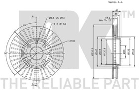 Фото 1/3 203629, Диск тормозной OPEL ASTRA F 98-00, ASTRA G 98-09, ZAFIRA 99-05, CHEVROLET ASTRA 00-03, CORSA 94-02,