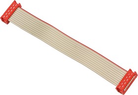 Фото 1/5 1483353-1, Micro-MaTch Series Flat Ribbon Cable, 10-Way, 1.27mm Pitch, 100mm Length, Micro-MaTch IDC to