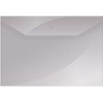 Папка-конверт на кнопке А4, 150 мкм, пластик, прозрачная Fmk12-1 / 220893