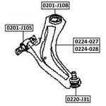 0224-027, Рычаг подвески | перед прав |