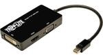 P137-06N-HDV, HDMI, Displayport & DVI Connectors 6" MINI DP/HDMI/DVI/VGA ADPTR