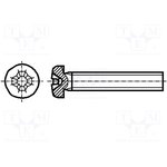 B4X14/BN2845, Винт, M4x14, 0,7, Головка: цилиндрическая, Phillips, PH2