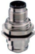 M12 Straight Plug/Socket Wall feed-through M12 5-pin, 5 Poles, B-Coded, Spring