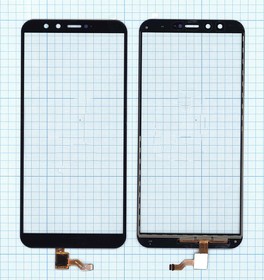 Сенсорное стекло (тачскрин) для Huawei Honor 9 Lite черное