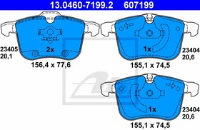 13.0460-7199.2, 13.0460-7199.2_=1053 00 !колодки дисковые п.\ Opel Vectra 3.0 CDTi/3.2i V6 GTS 03 , SAAB 9-3 02