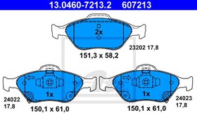 13046072132, Колодки тормозные дисковые передн, DAIHATSU: CHARADE 1.33 16V 11- \ TOYOTA: YARIS 1.0/1.3/1.3 VVT-i/1.4 D-4D 10-, YARIS 1.0 GPL