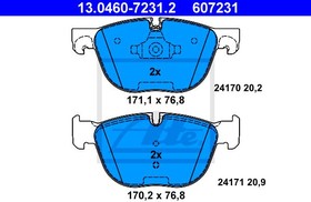Фото 1/6 13.0460-7231.2, Колодки тормозные дисковые передн, BMW: X5 3.0 d/3.0 si/xDrive 30 d/xDrive 30 i/xDrive 35 d/xDrive 3