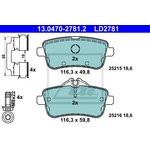 13.0470-2781.2, Колодки тормозные дисковые задн CERAMIC MERCEDES-BENZ GLE (W166) ...