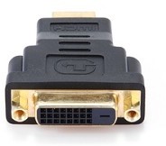 Фото 1/4 Gembird Переходник HDMI-DVI , 19M/25F, золотые разъемы, пакет(A-HDMI-DVI-3)