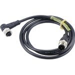120066-9001, Cordset, Black, Straight / Angled, 4A, 22AWG, 5m ...