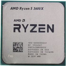 Фото 1/3 CPU AMD Ryzen 5 3600X OEM (100-000000022) {3.8GHz up to 4.4GHz/6x512Kb+32Mb, 6C/12T, Matisse, 7nm, 95W, unlocked, AM4}