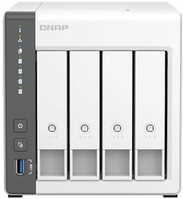 Фото 1/10 QNAP D4 (REV. C) Сетевое хранилище без дисков/ channel NAS 4 HDD trays.ARM 4-core Cortex-A55 2.0GHz, RAM 4 GB (max), 1x2.5GbE, 1x1GbE, 2xUSB
