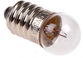 Фото 1/2 E10 Indicator Light, Clear, 3.5 V, 300 mA, 1000h