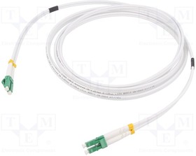 FC0LC01, Fiber patch cord; OS2; LC/APC,both sides; 1m; LSZH; white