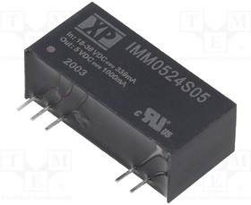 IMM0524S05, Isolated DC/DC Converters - Through Hole DC-DC, 5W, 2:1 input, Medical Approvals, SIP9