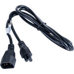AK-NB-09A, Кабель; IEC C14 "папа",IEC C5 "мама"; 1,5м; черный; ПВХ; 3G0,5мм2