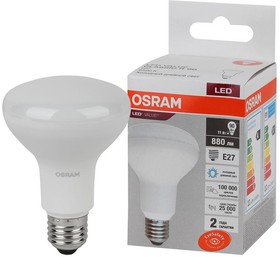 Фото 1/2 Лампа светодиодная LED Value LV R80 90 11SW/865 11Вт рефлектор матовая E27 230В 10х1 RU OSRAM 4058075582750