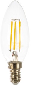 Фото 1/10 Лампа LED Filament Свеча dimmable E14 5W 450lm 4100К 103801205-D