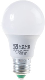 Фото 1/8 Лампа светодиодная LED-A60-VC 10Вт 230В Е27 3000К 950Лм IN HOME