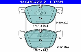 13-0470-7231-2, Колодки торм.пер. CERAMIC