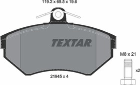 2194503, Колодки тормозные дисковые передн AUDI: A4 95-00, A4 Avant 95-01, VW: PASSAT 96-00, PASSAT Variant 9