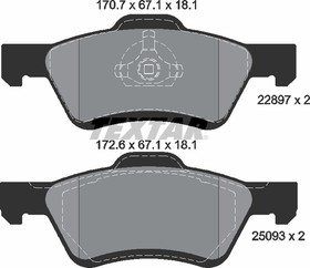 2289701, Колодки тормозные дисковые перед FORD USA ESCAPE с противошумной пластиной Q+