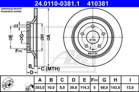 24.0110-0381.1, 24.0110-0381.1_диск тормозной задний!\ Mazda CX-5 2.0/2.2TD 11