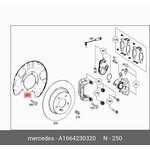 A1664230320, Щит тоpмозной