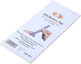 Фото 1/2 03070051000, SES-TAB Adhesive Cable Marker Book, Clear, 8 → 38mm Cable