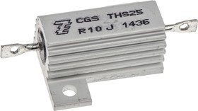 Фото 1/4 100mΩ 25W Wire Wound Chassis Mount Resistor THS25R10J ±5%
