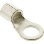 31090, Budget Uninsulated Ring Terminal, M3 (#5) Stud Size, 0.26mm² to 1.65mm² Wire Size