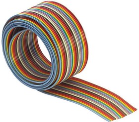09180107005, Flat Ribbon Cable, 10-Way, 1.27mm Pitch, 30m Length