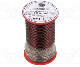 DN2E2,5-500G, Coil wire; double coated enamelled; 2.5mm; 0.5kg; -65?200°C