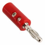 BU-00249-2, Red Male Banana Plug, 4 mm Connector, Screw Termination, 15A ...