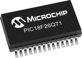 PIC18F26Q71-I/SS,8 Bit MCU, PIC18 Family PIC18Fx6Q71 Series Microcontrollers, PIC18, 64 MHz, 64 KB, 28 Pins, SSOP