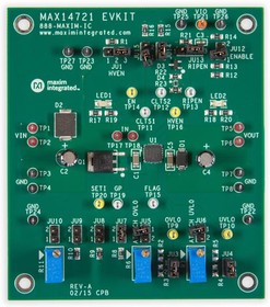 MAX14721EVKIT#, Power Management IC Development Tools EVKit for 60V, 2A Power Limiter with Cur