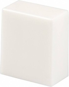 TACWHT, Rectangular Pushbutton Switch Cap - White - Snap Fit