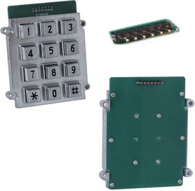 Фото 1/2 RPZ01-12-RM pin, Клавиатура цифровая антивандальная влагозащищённая RPZ01-12-RM, pin, цинковое покрытие
