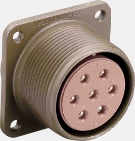 N/MS3102A12S-3S, 2 Way Box Mount MIL Spec Circular Connector Receptacle, Socket Contacts,Shell Size 12S