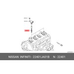22401JA01B, Свеча зажигания Nissan X-Trail (T31) 2007-2014