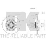 311951, 311951NK_диск тормозной задний! с подш.и кольц.ABS\ Citroen Berlingo/C4 ...