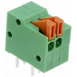1-2834016-2, PCB Terminal Block, 2-Contact, 2.54mm Pitch, Through Hole Mount ...