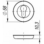 Накладка под цилиндр ET SM MAB-6 темная бронза 29593