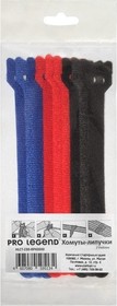 Хомут-липучка (стяжка) 150х12 мм, 9 шт., черный, синий, красный PL9602