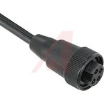 MBCC-412, Straight Female 4 way 7/8 in Circular to Unterminated Sensor Actuator Cable, 4m