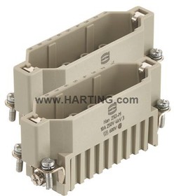 Фото 1/3 09210253011, Heavy Duty Power Connector Insert, 10A, Male, Han D Series, 25 Contacts
